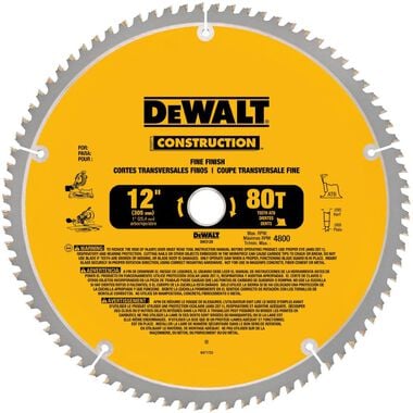 DEWALT 12-in 80T and 12-in 32T Saw Blade, large image number 2