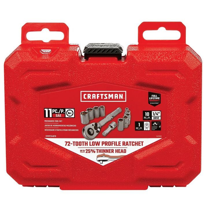 CRAFTSMAN 1/4-in Drive SAE Mechanics Tool Set, 11pc, large image number 3