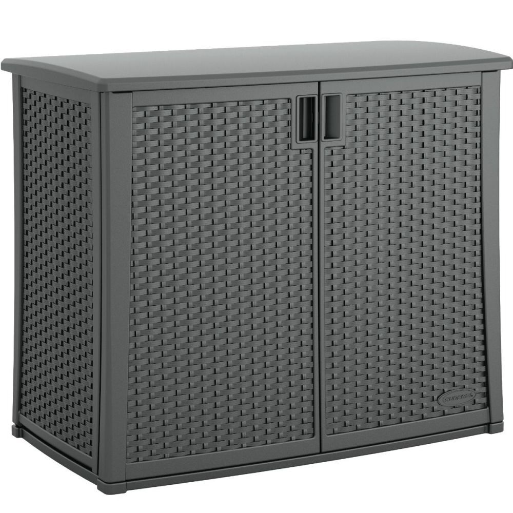 Suncast 97 Gallon Resin Outdoor Cabinet, Cool Gray, large image number 1