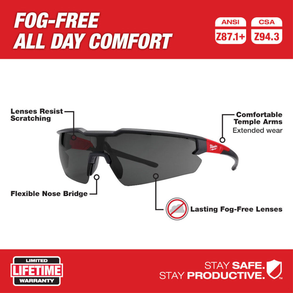 Milwaukee Safety Glasses - Tinted Fog-Free Lenses, large image number 9