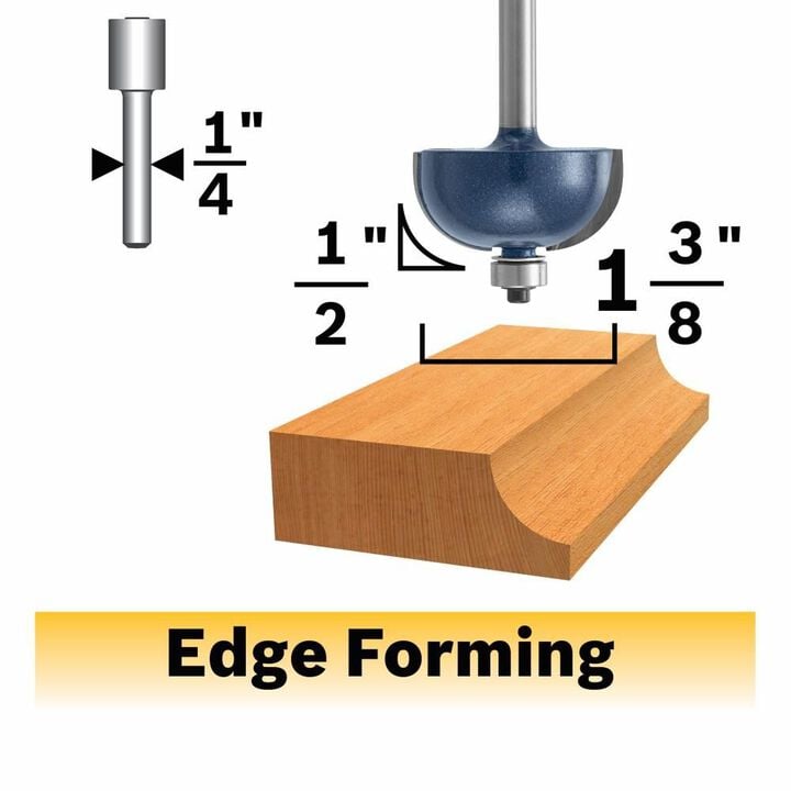 Bosch 1/2in x 5/8in Carbide Tipped Cove Router Bit, large image number 0