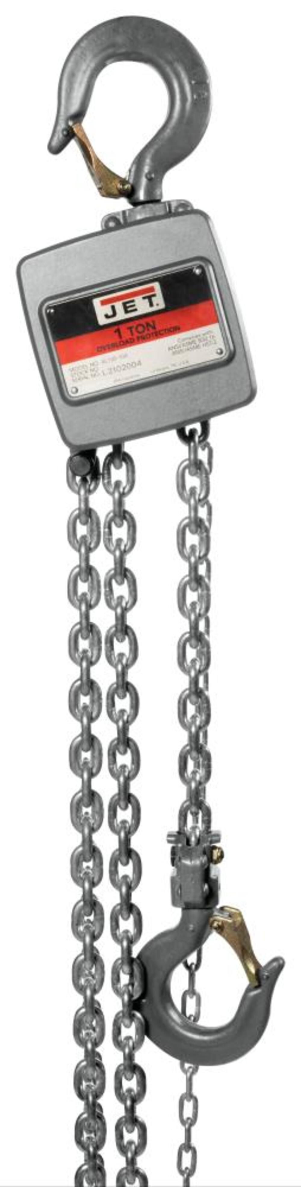 JET AL100-100-15 1 Ton Hand Chain Hoist 15 Ft. Lift – 133115