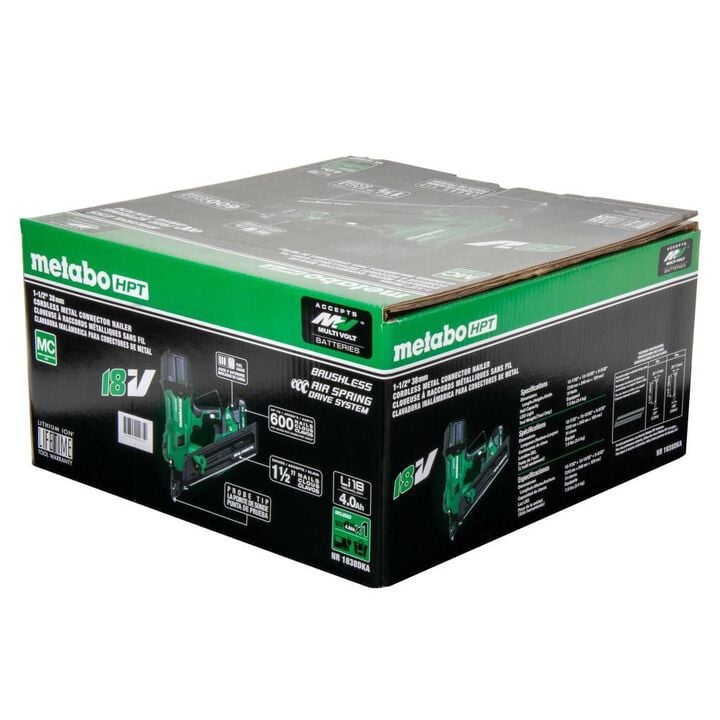 Metabo HPT 18V MultiVolt Brushless 1-1/2" Metal Connector Nailer (1x4.0Ah) Metabo HPT NR1838DKA, large image number 3