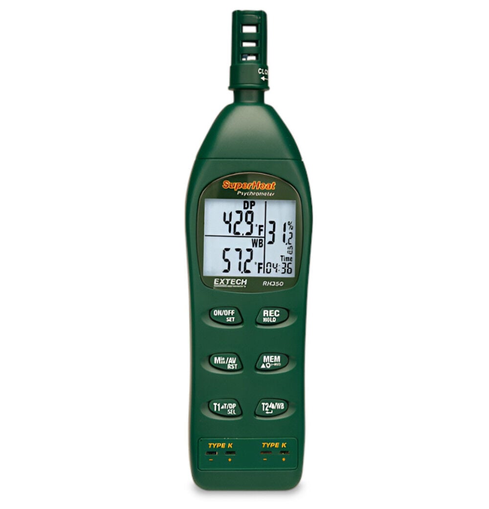 Extech RH350 Dual Input Hygro-Thermometer Psychrometer, large image number 1