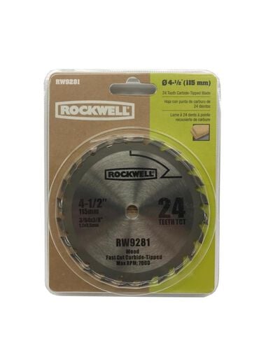 Rockwell 4-1/2-in 24-Tooth Continuous Carbide Circular Saw Blade, large image number 7