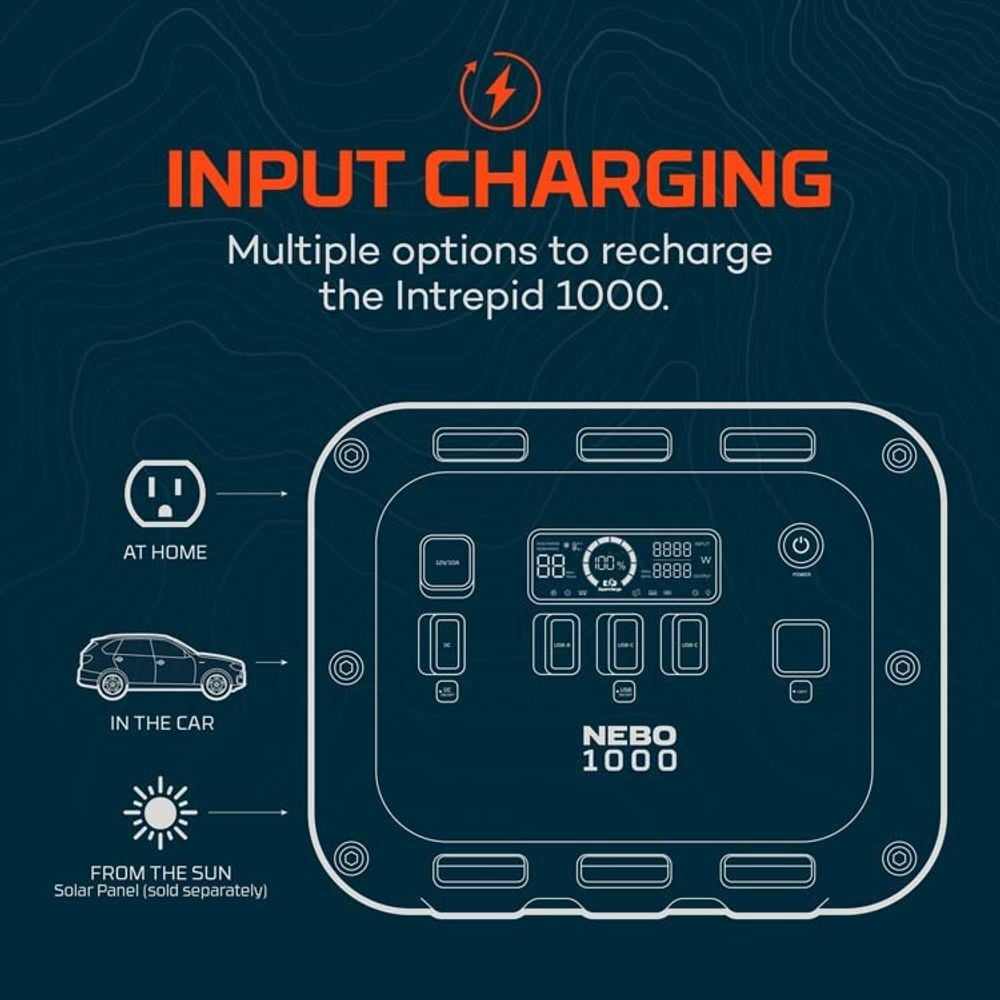 Nebo Intrepid 1000 Watt Lithium-Ion Battery Solar Portable Power Station, large image number 10
