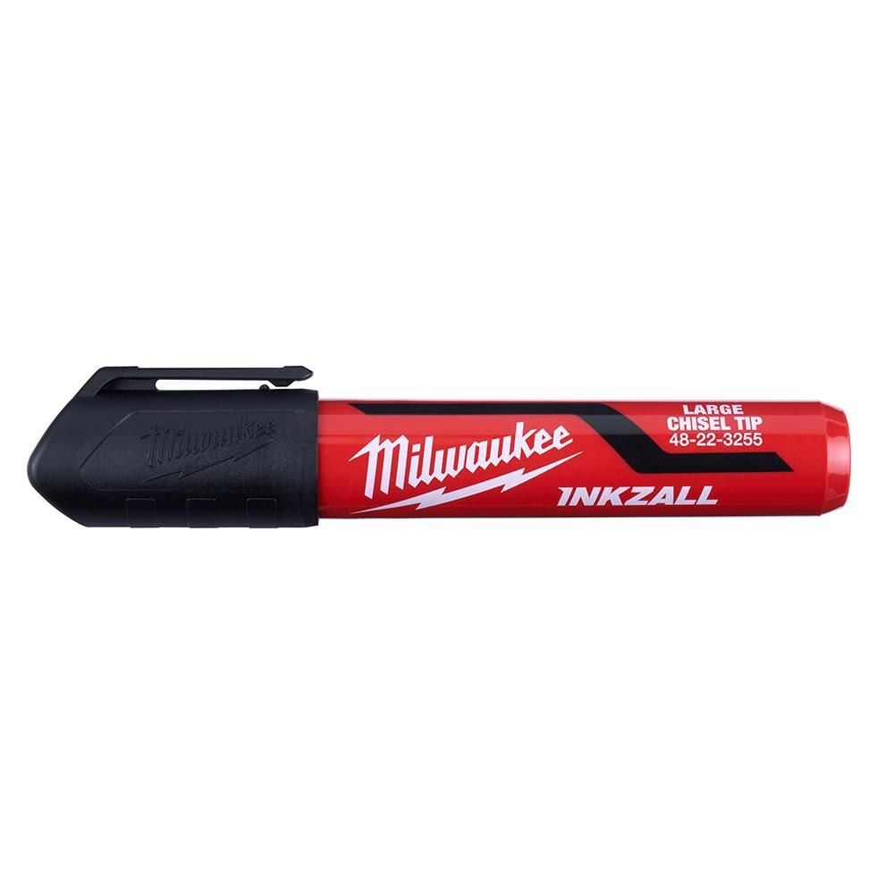 Milwaukee INKZALL 3PC Large Chisel Tip Black Marker, large image number 1