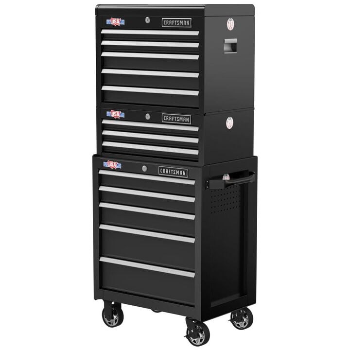 CRAFTSMAN S2000 25 Inch 5 Drawer Chest, Black, large image number 6