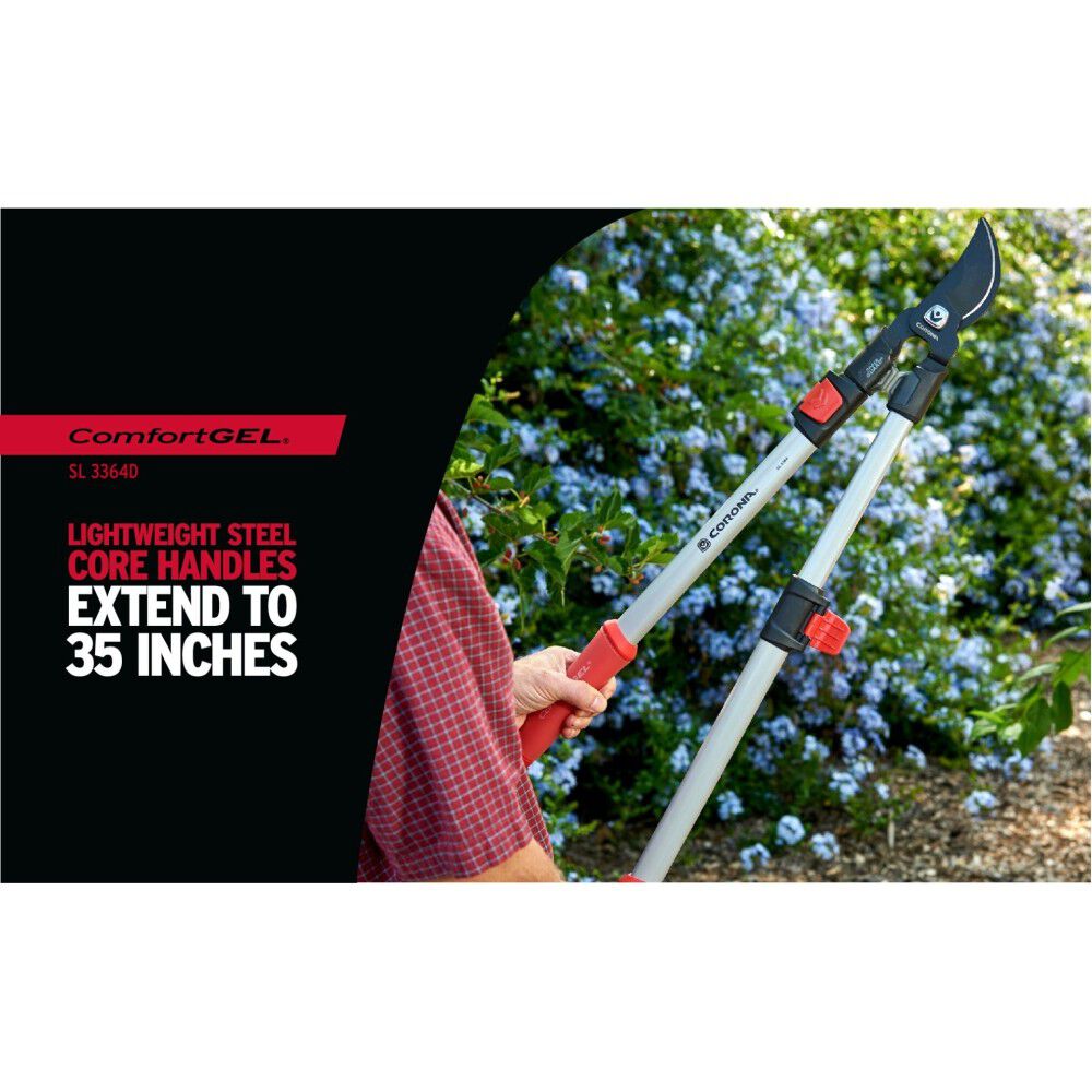 Corona Bypass Lopper 1.5in ComfortGEL StainlessSteel Extendable SL 3364