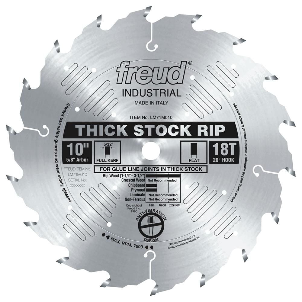 Freud 10 In. x 18T Thick Stock Rip Blade, large image number 1