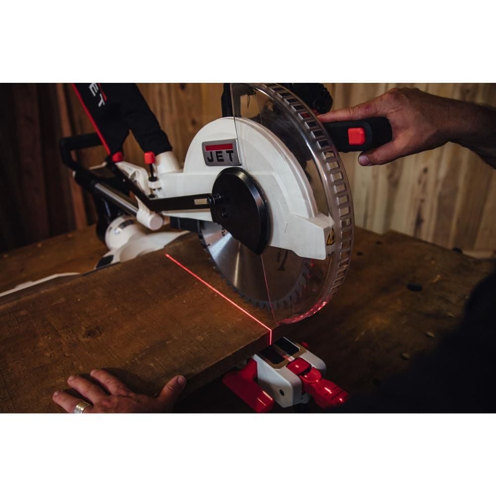 JET 12in Sliding Dual Bevel Compound Miter Saw, large image number 4