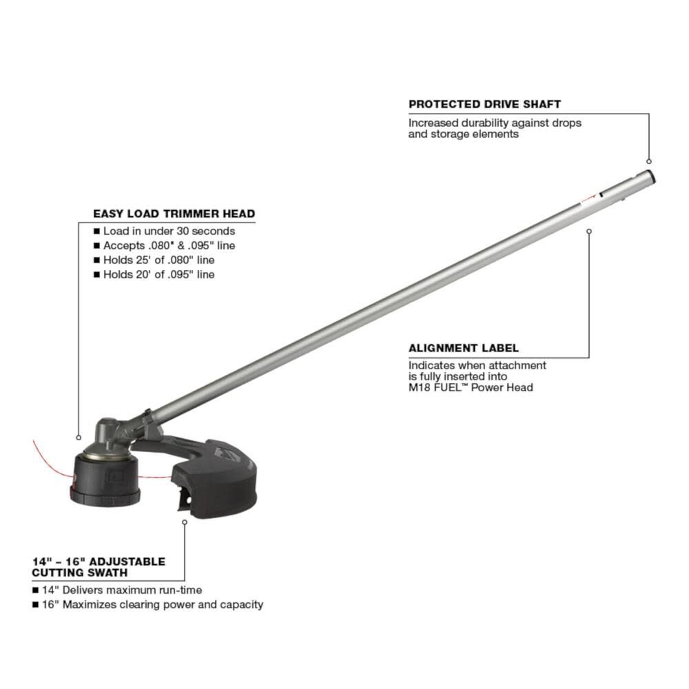 Milwaukee M18 FUEL QUIK LOK String Trimmer Attachment 49 16 2717 Acme Tools