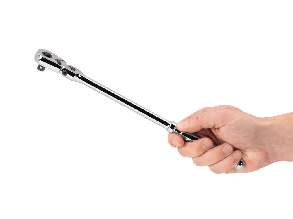 Tekton 3/8 Inch Drive x 12 Inch Flex Head Quick-Release Long Ratchet, large image number 6