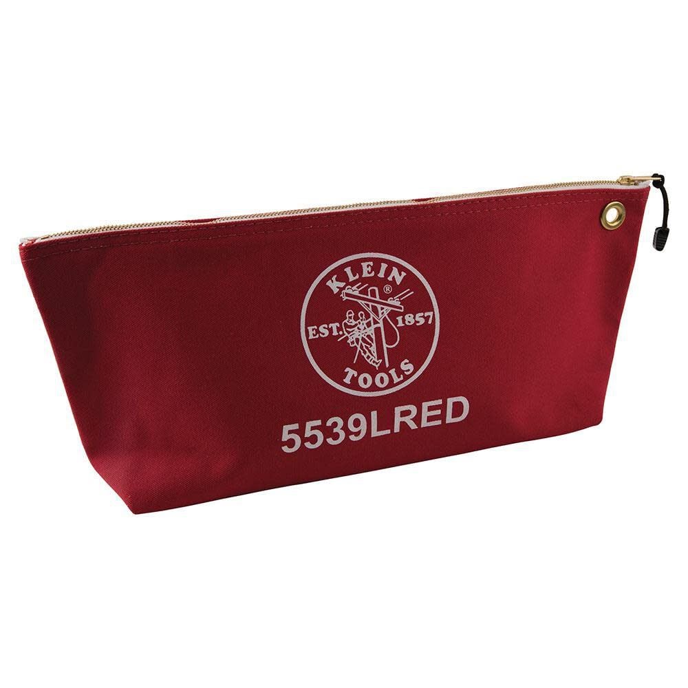 Klein Tools Canvas Tool Bag with Zipper Red – 5539LRED