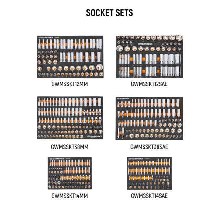 GEARWRENCH 791 Piece MEGAMOD Master Mechanics Tool Set in Premium Modular Foam Trays with Tool Storage, large image number 6