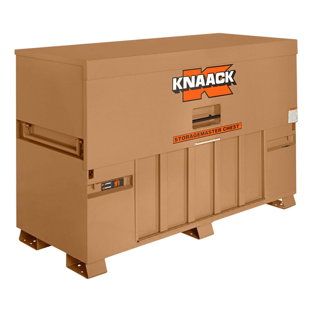 Knaack Model 91 57.5 Cu-Ft. Tan Steel Piano Box with Ramp and 2KL (Padlock) – 91-KL