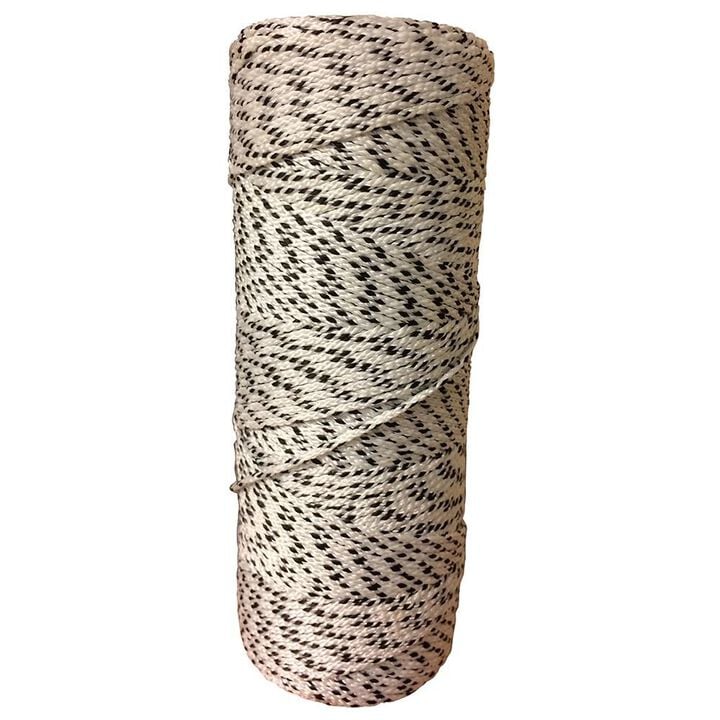 Erin Rope Nylon Seine Twine Braided White/Black #18 x 500', large image number 0