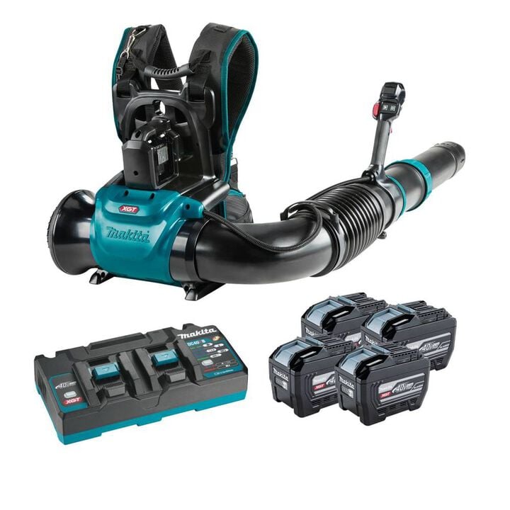 Makita 40V max XGT Brushless Backpack Blower Kit with Four 40V 8Ah Batteries