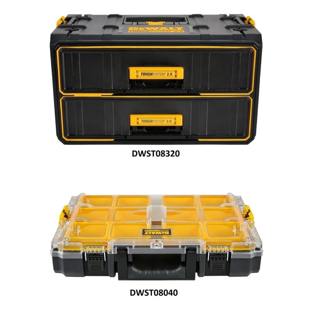 DEWALT TOUGHSYSTEM 2.0 2-Drawer Unit and Full-Size Organizer