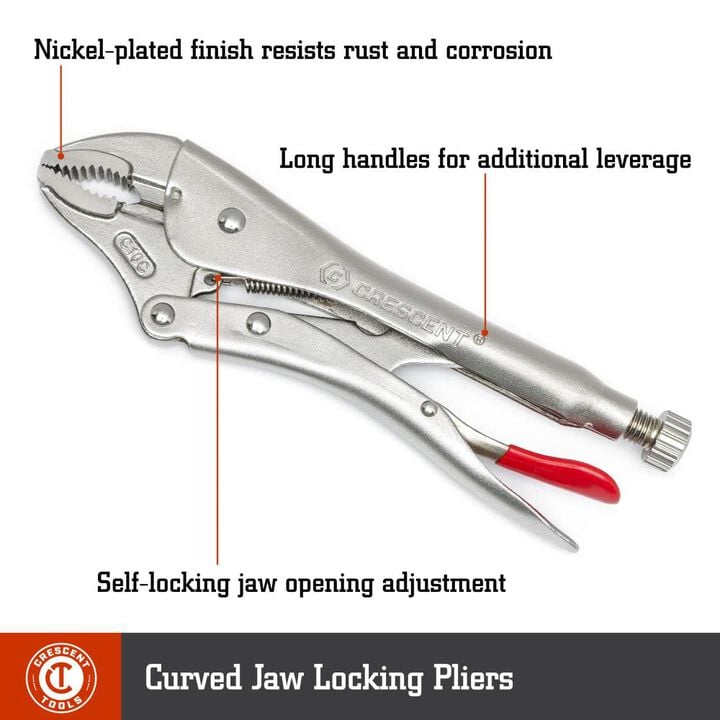 Crescent 7 in Curved Jaw Locking Pliers with Wire Cutter, large image number 2