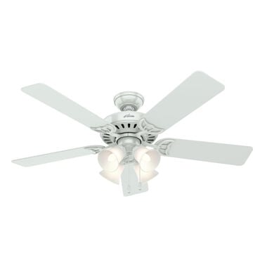 Hunter Fan Studio Series Ceiling Fan 52in White White/Bleached Oak