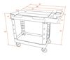 Magnum Tool Group 41in x 17in Service Cart with V Cut & Vault Toolbox Kit, small image number 2