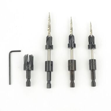 WL Fuller Countersink with Matching Quick Change HSS Taper Point Drill Bit Set