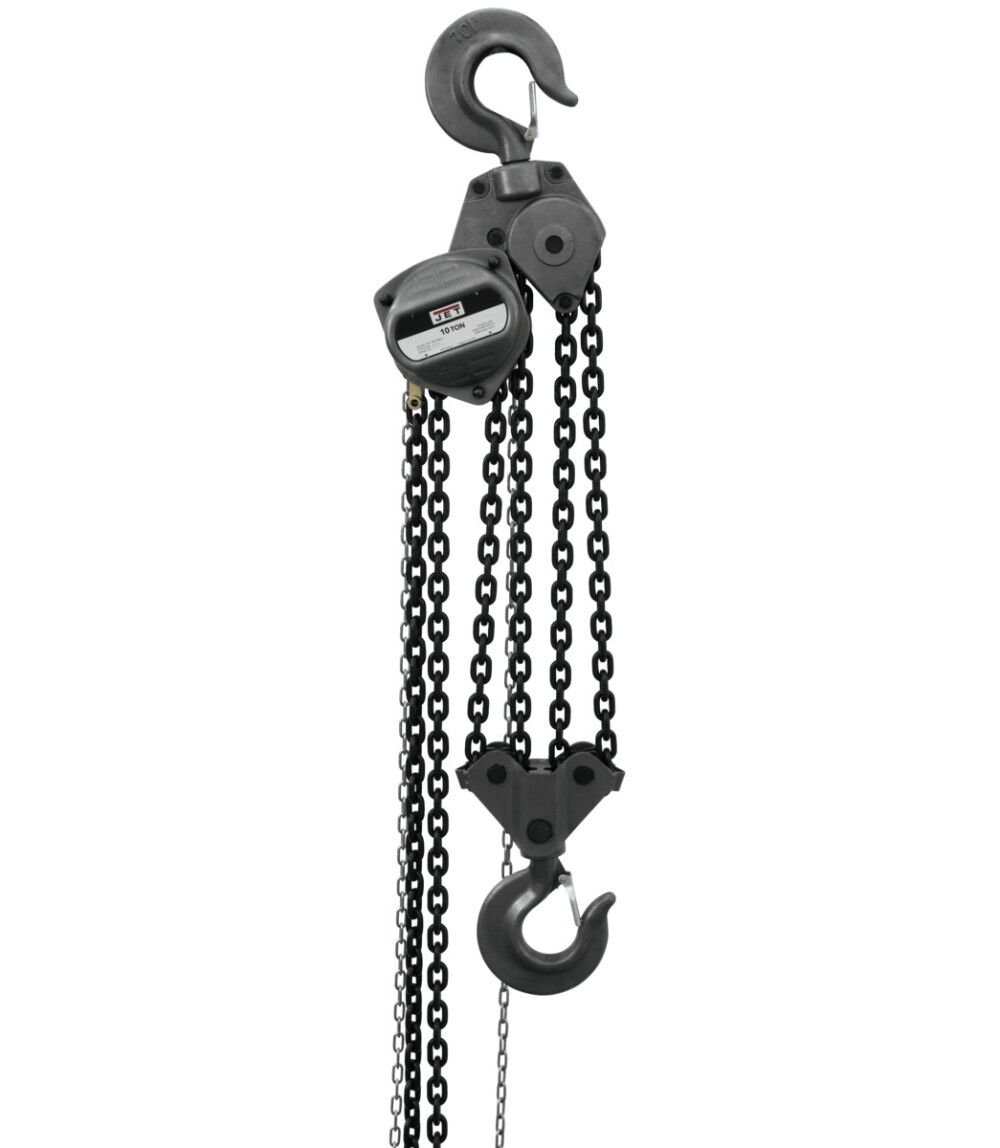 Jet S90-1000-20 10 Ton Hand Chain Hoist 20 Ft. Lift
