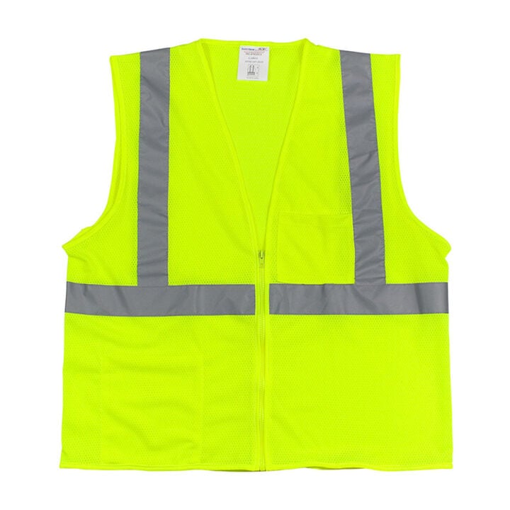Protective Industrial Products ANSI Type R Class 2 Zipper Mesh Vest, large image number 1