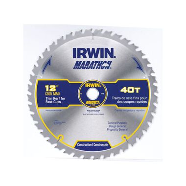 Irwin Tools Marathon Carbide Table / Miter Circular Blade 12in, large image number 5