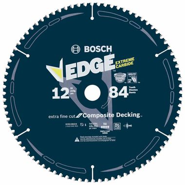 Bosch 12 In. 84 Tooth Edge Circular Saw Blade for Composite Decking, large image number 0