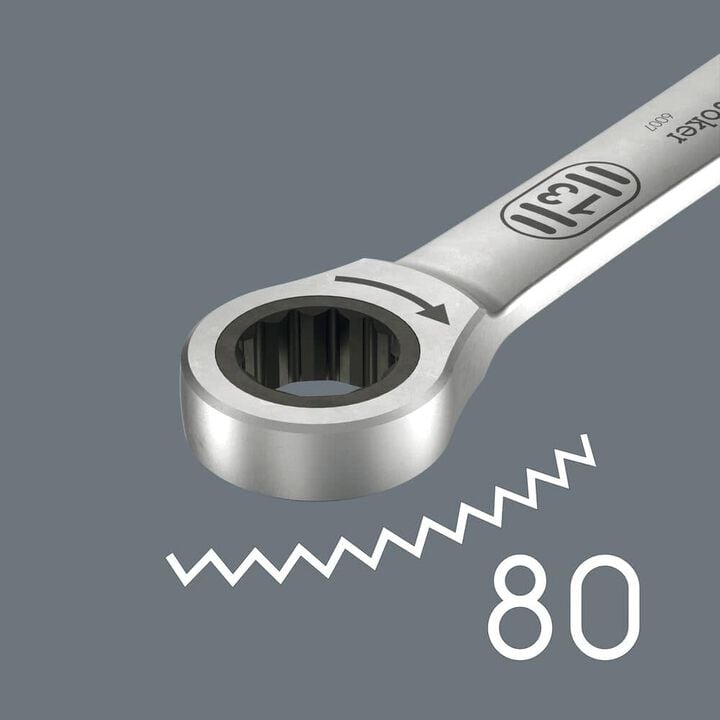Wera Tools 6007 Joker 21 x 18 x 205 mm Long Design SB Ring Ratchet Spanner, large image number 7