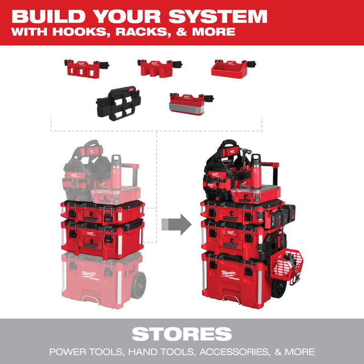Milwaukee PACKOUT Tool Box M18 Battery Rack Attachment, large image number 5