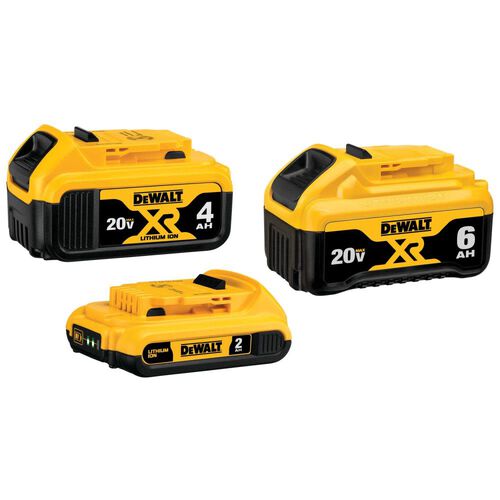 Dewalt DCK300P1 20V MAX XR 3-Tool Brushless Woodworking Kit + Free 4.0Ah Battery + 3-Pack DEWALT 20V MAX Lithium Ion Batteries (6.0Ah + 4.0Ah + 2.0Ah)