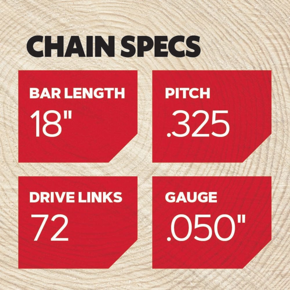 Oregon 20LGX 18 Inch x 0.325 Inch x 0.05 Inch 72 DL Replacement Saw Chain, large image number 4
