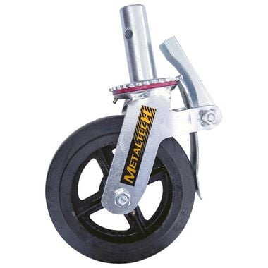 Metaltech 8-in Cast Iron and Rubber Scaffold Caster Wheel