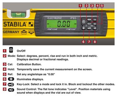 Stabila 48 inch Type 196-2 Digital TECH Level Tool, large image number 4