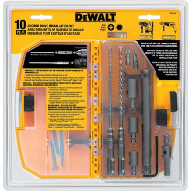 DEWALT 10 PC Anchor Drive Installation Kit, large image number 0