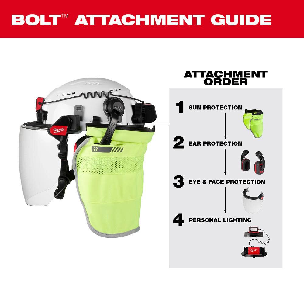 Milwaukee Green Front Brim Hard Hat with 4pt Ratcheting Suspension Type 1 Class E & BOLT USB Cooling Fan Bundle, large image number 11