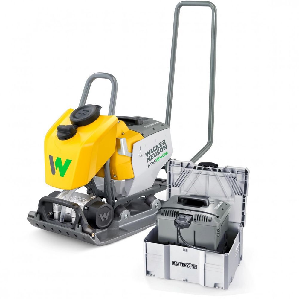 Wacker Neuson APS1340E Battery Vibratory Plate with 2 BOB10 Batteries & Quick Charger, large image number 4