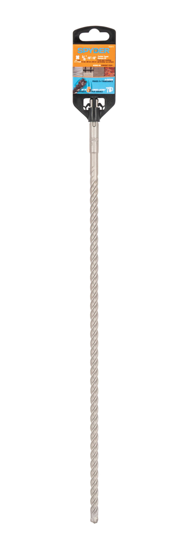 Spyder 3/8 Inch x 18 Inch SDS-Plus 4-Cutter Carbide-Tip Hammer Drill Bit, large image number 7
