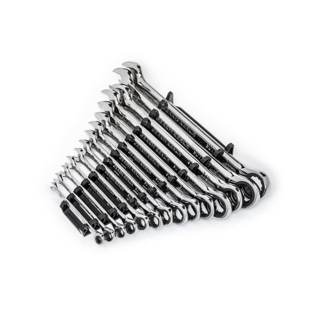 Gearwrench 14 Pc 90t 12 Point Sae Combination Ratcheting Wrench Set 86959