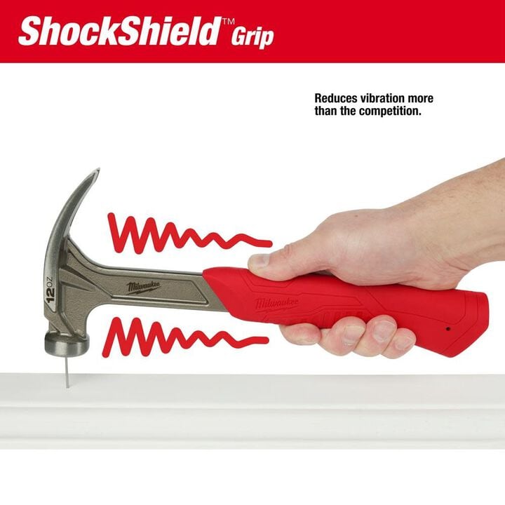 Milwaukee 12oz Smooth Face Hybrid Claw Finish Hammer, large image number 3
