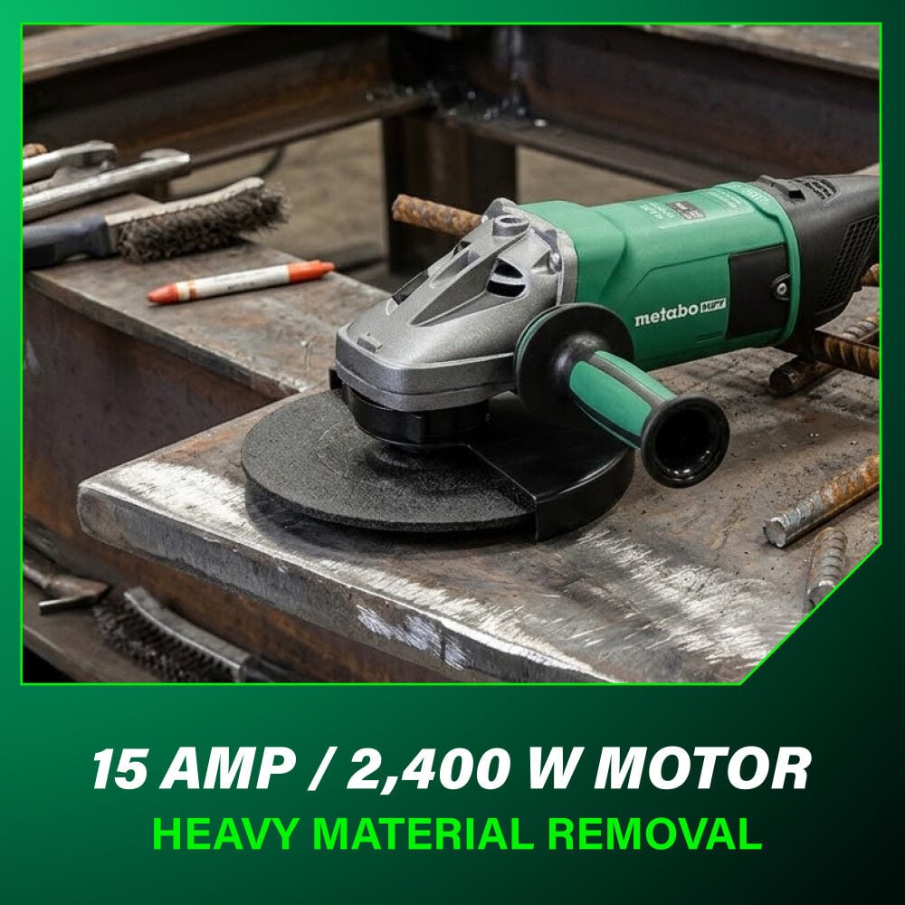 Metabo HPT Pro Series W 24-230 MVT 9 Inch Angle Grinder, large image number 7
