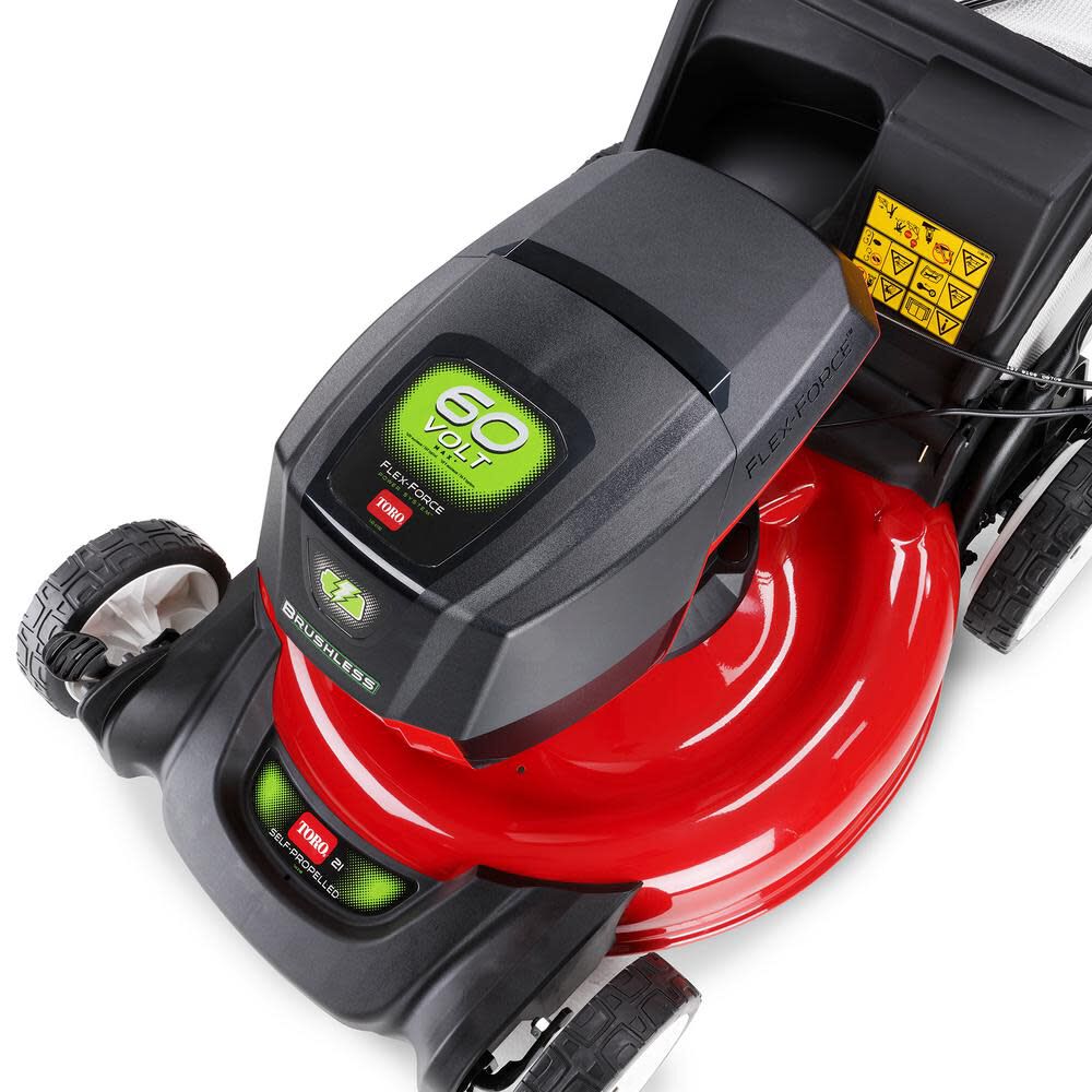 Toro Flex Force 60V Lawn Mower Kit SMARTSTOW Self Propel 21in