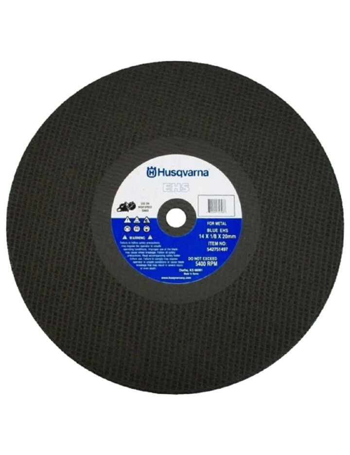 Husqvarna Construction EHS High Speed Blue Abrasive Blades 14 X 1/8 X 1 Inch