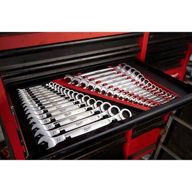 Milwaukee 15pc Ratcheting Combination Wrench Set - Metric, large image number 9