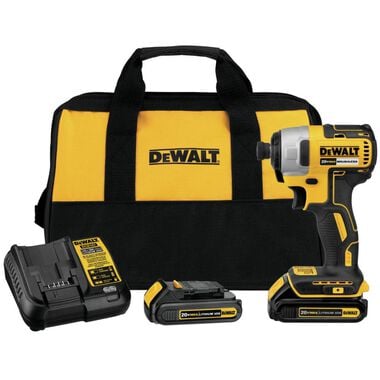 DEWALT 20V MAX Brushless 1/4 in. Cordless Impact Driver Kit