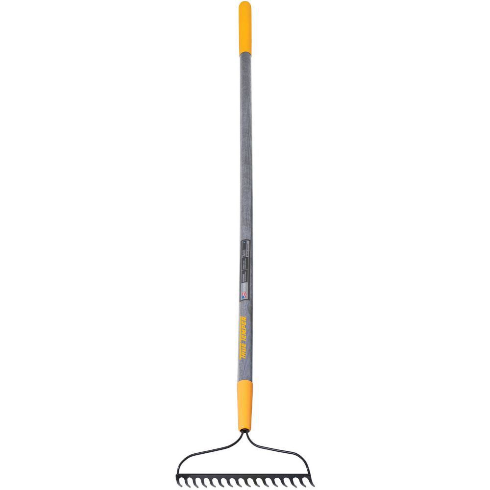 True Temper 16-Tine Welded Bow Rake With Wood Handle, large image number 1