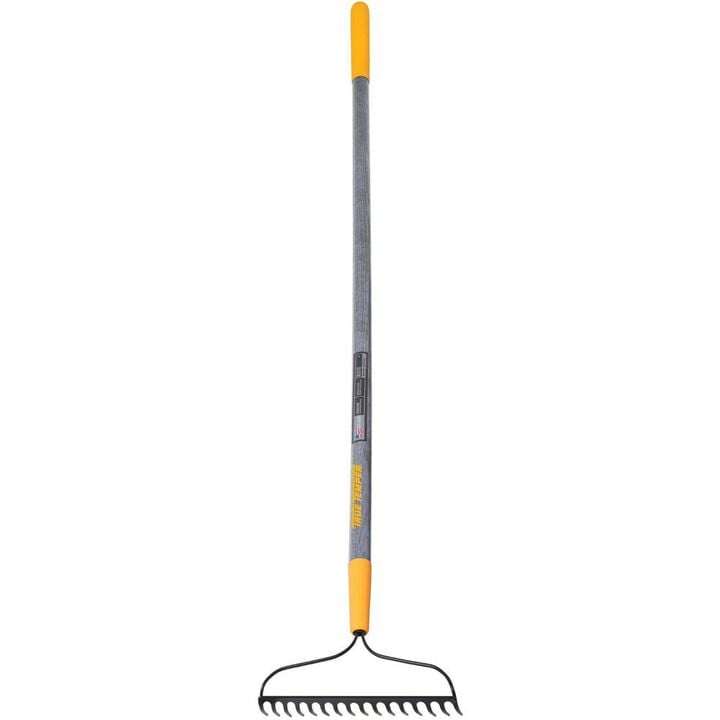 True Temper 16-Tine Welded Bow Rake With Wood Handle